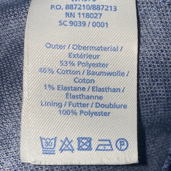 Boden Summer Dress Size 2P Light/dark Blue Cotton/Polyester Short Sleeve - Picture 5 of 5